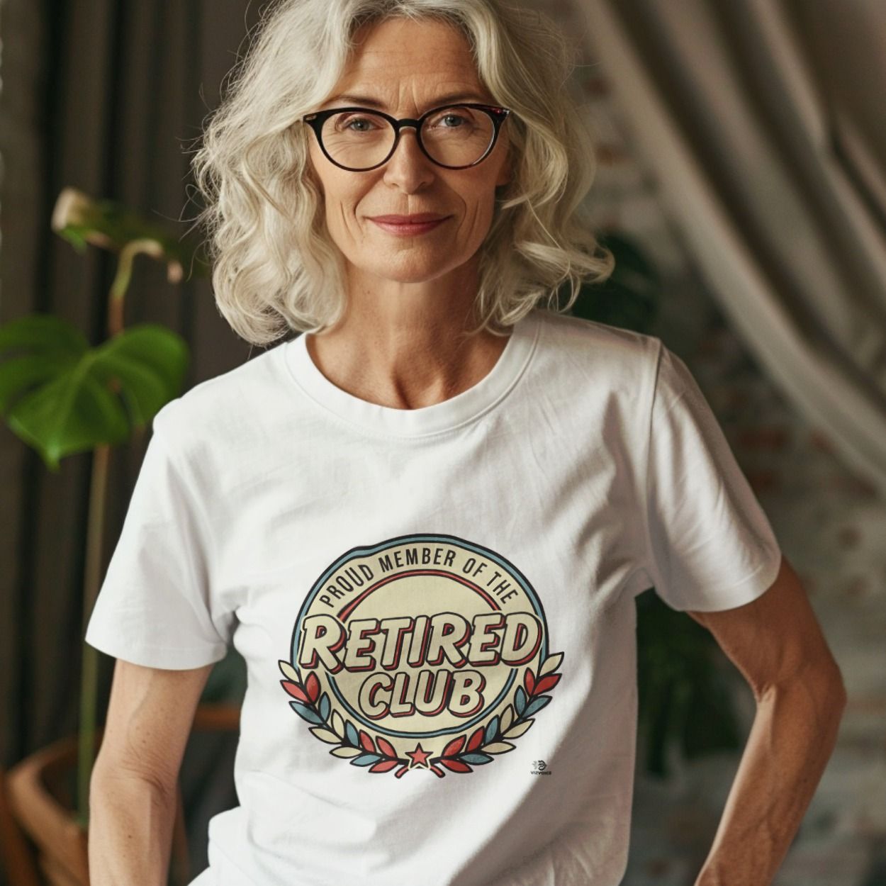 Grandmother wearing a VIZVOICE tee